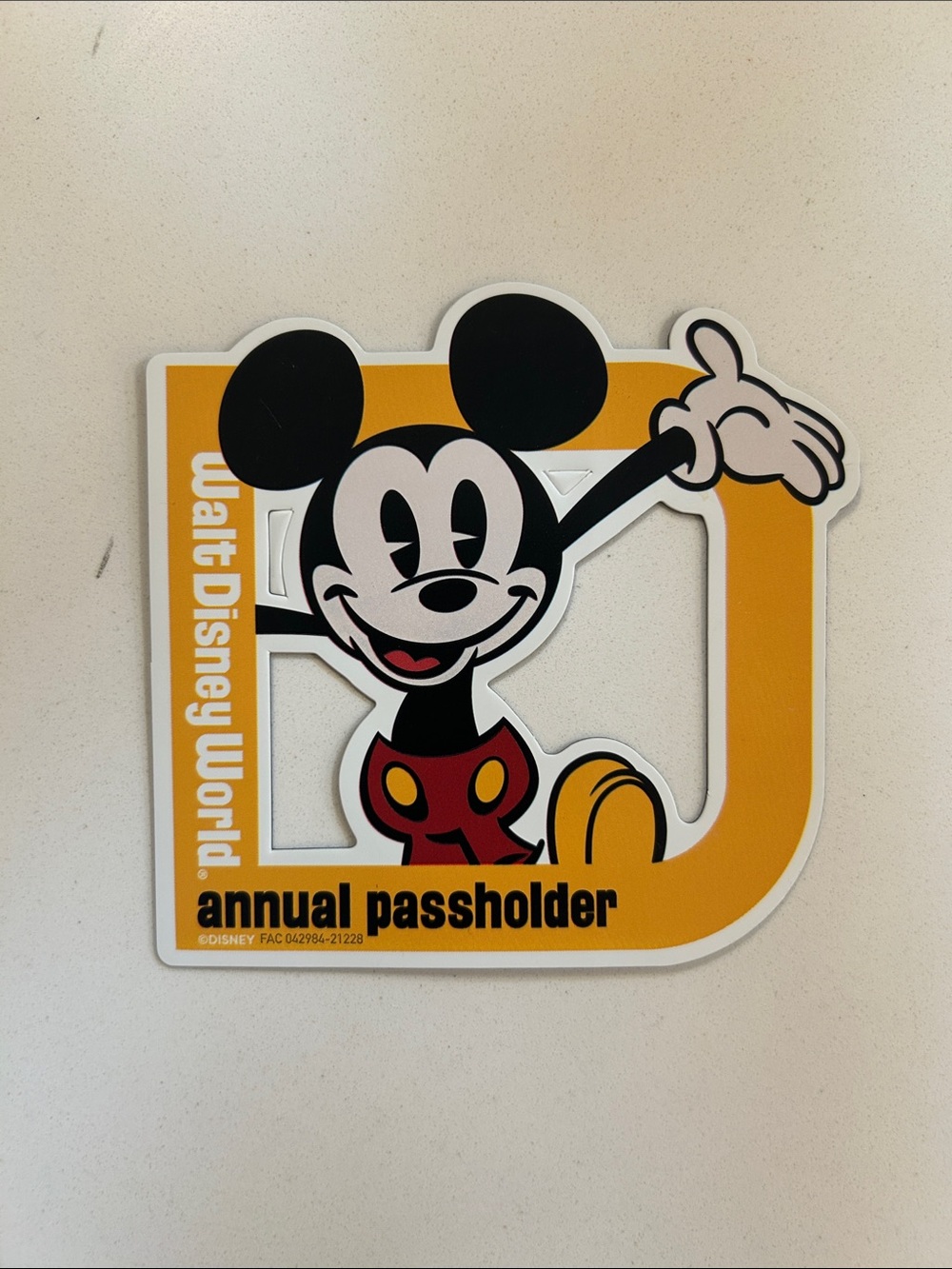 Walt Disney World Mickey Passholder Magnet